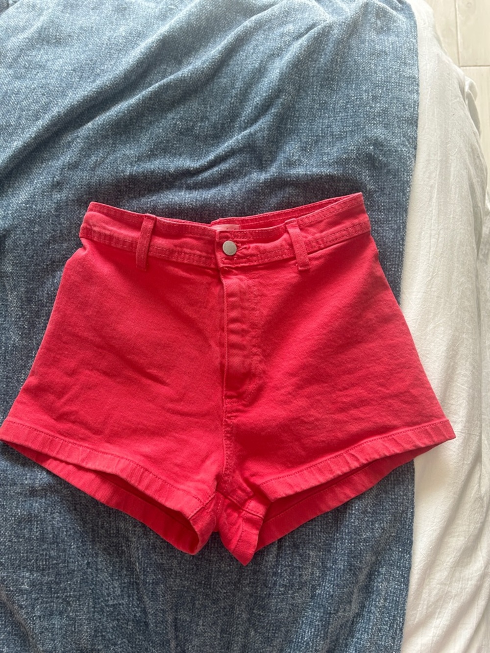 Universal Thread Red High-Rise Jean Shorts
